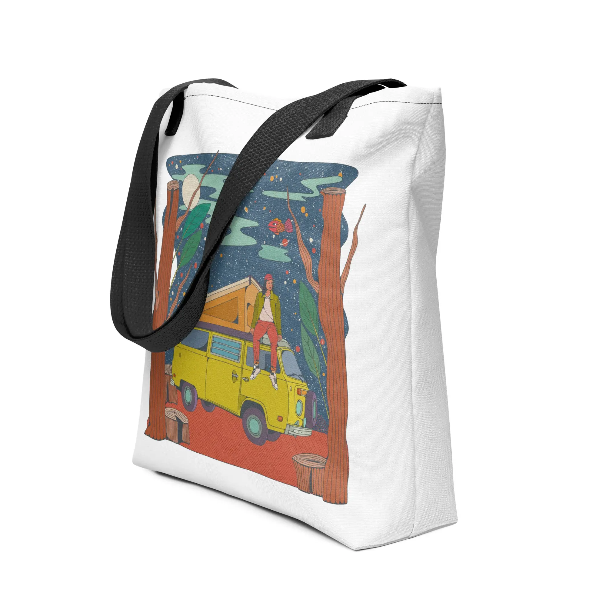 Girl On Bus Tote