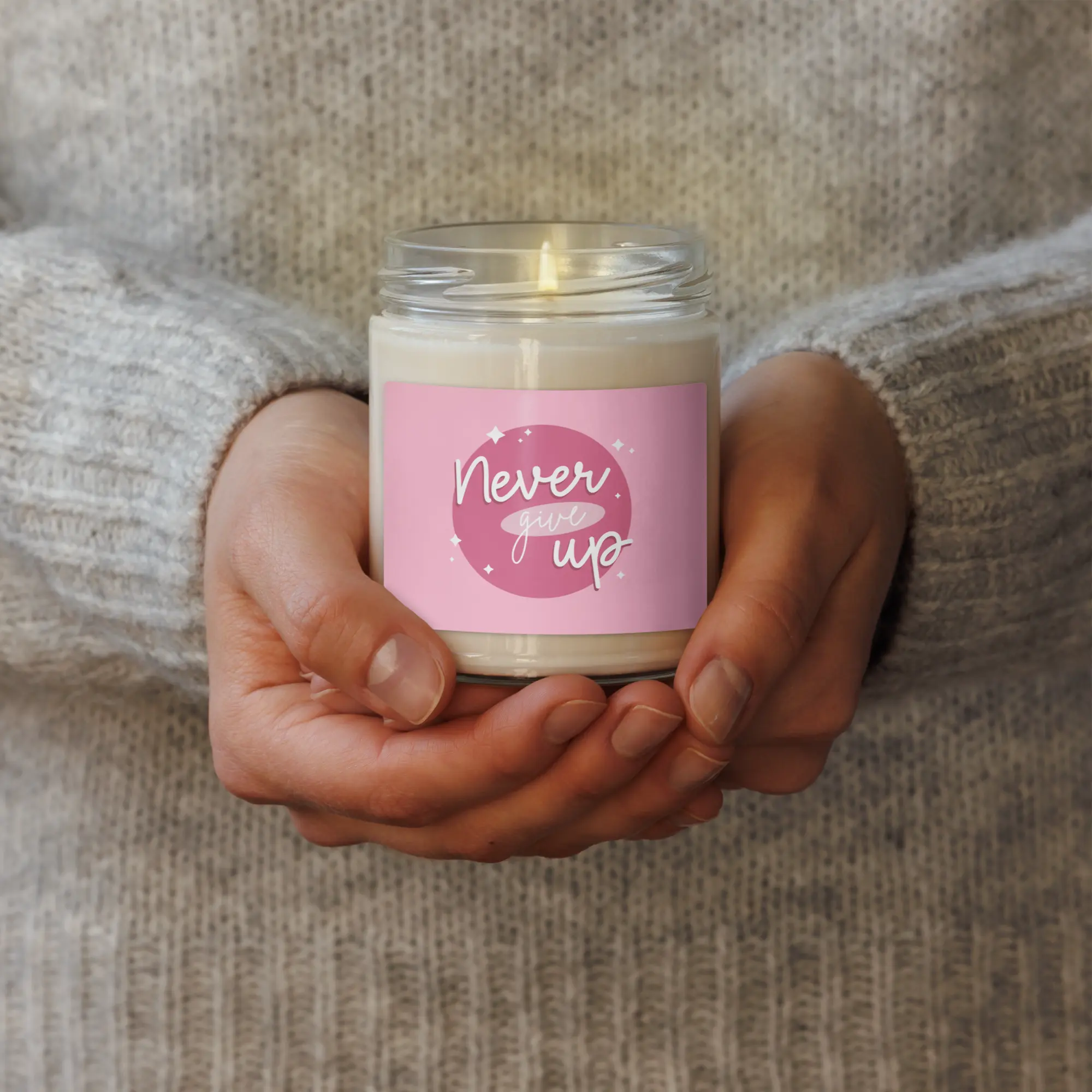 Never Give Up Candle - Image 2